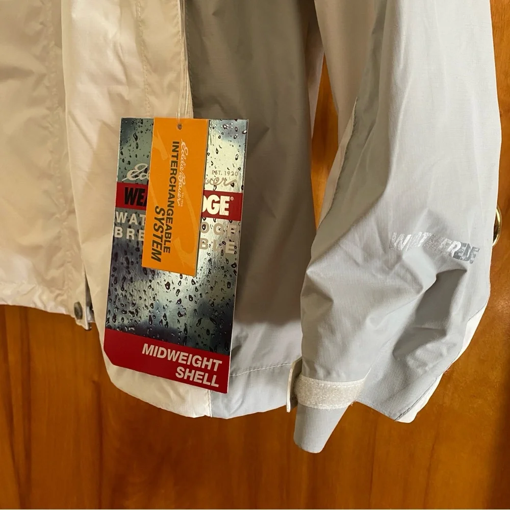 Eddie Bauer NWT WeatherEdge Jacket Mid Weight Shell White Gray Women’s XXL - Picture 4 of 16
